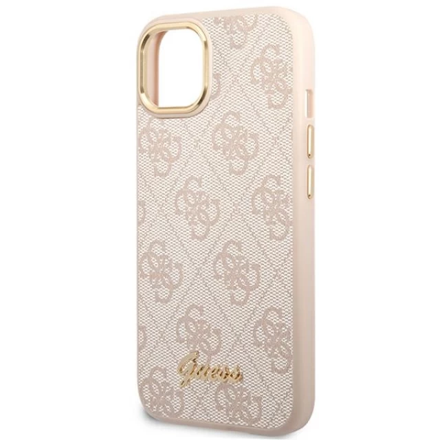 Чехол Guess 4G Vintage Gold Logo для iPhone 14 Pink (GUHCP14SHG4SHP)