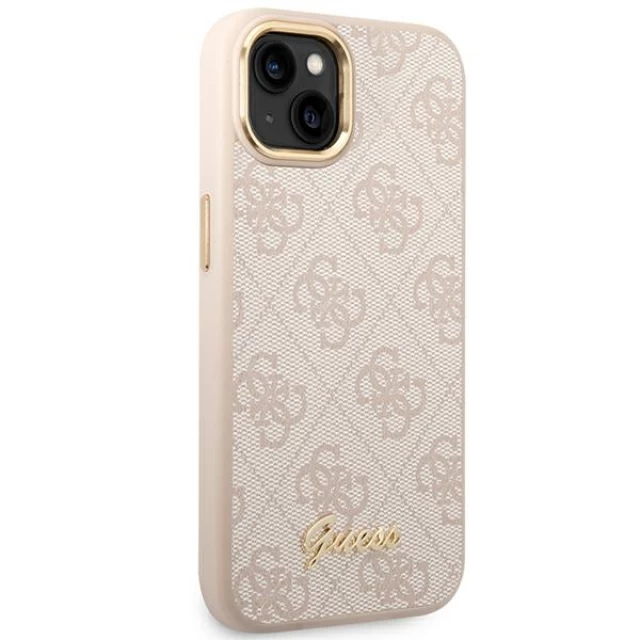 Чехол Guess 4G Vintage Gold Logo для iPhone 14 Plus Pink (GUHCP14MHG4SHP)