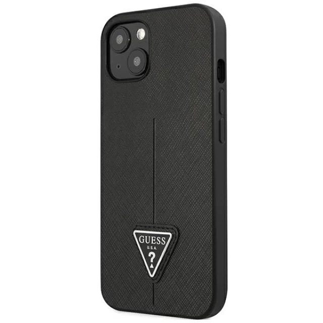 Чохол Guess Saffiano Triangle Logo для iPhone 14 Plus Black (GUHCP14MPSATLK)