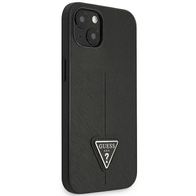 Чехол Guess Saffiano Triangle Logo для iPhone 14 Plus Black (GUHCP14MPSATLK)
