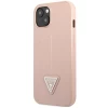 Чехол Guess Saffiano Triangle Logo для iPhone 14 Plus Pink (GUHCP14MPSATLP)