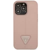 Чехол Guess Saffiano Triangle Logo для iPhone 14 Pro Pink (GUHCP14LPSATLP)