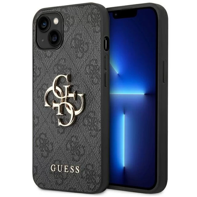 Чехол Guess 4G Big Metal Logo для iPhone 14 Gray (GUHCP14S4GMGGR)