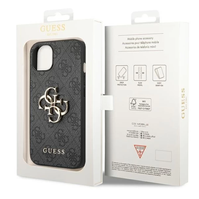 Чохол Guess 4G Big Metal Logo для iPhone 14 Plus Gray (GUHCP14M4GMGGR)