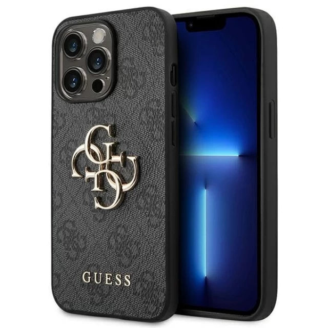 Чехол Guess 4G Big Metal Logo для iPhone 14 Pro Gray (GUHCP14L4GMGGR)