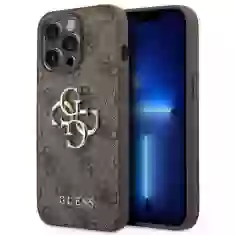 Чехол Guess 4G Big Metal Logo для iPhone 14 Pro Brown (GUHCP14L4GMGBR)