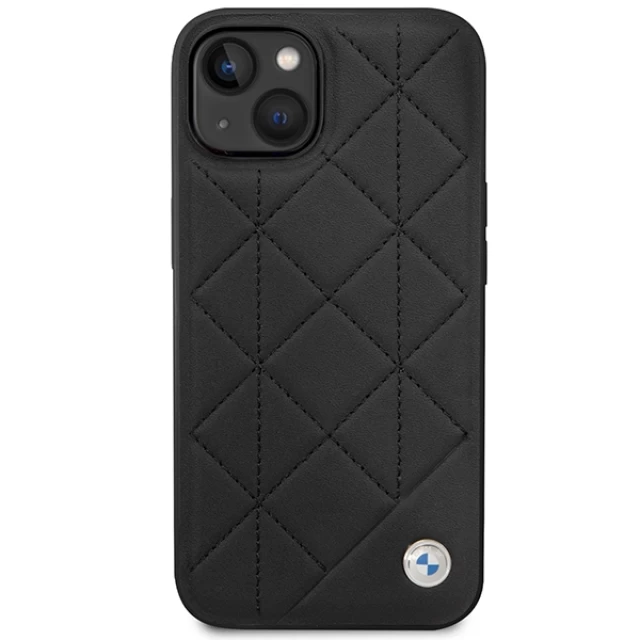 Чохол BMW Leather Quilted для iPhone 14 Black (BMHCP14S22RQDK)