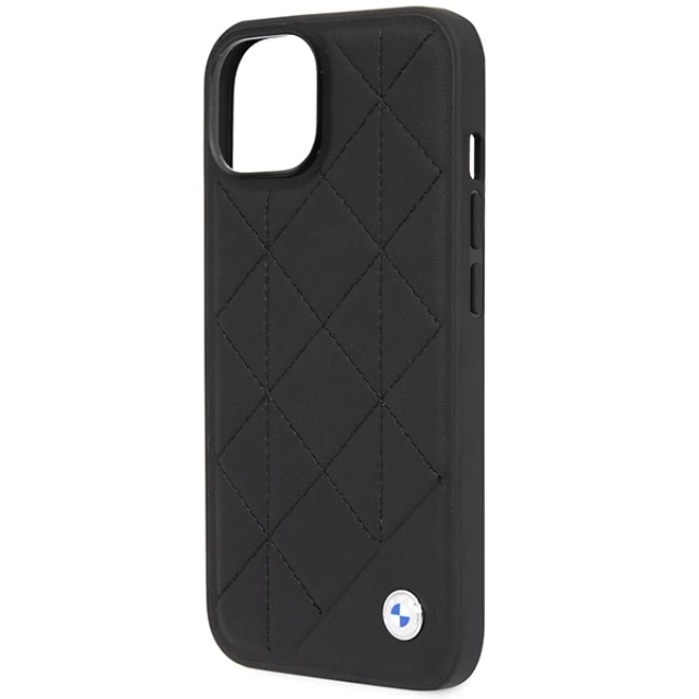 Чехол BMW Leather Quilted для iPhone 14 Black (BMHCP14S22RQDK)