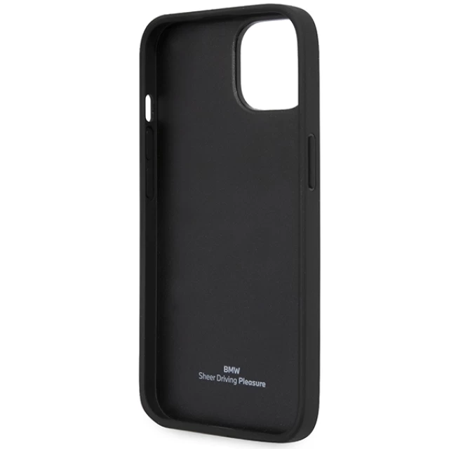 Чехол BMW Leather Quilted для iPhone 14 Black (BMHCP14S22RQDK)