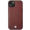 Чохол BMW для iPhone 14 Leather Diamond Pattern Burgundy (BMHCP14S22RFGR)