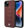 Чохол BMW для iPhone 14 Leather Seats Pattern Burgundy (BMHCP14S22RPSR)