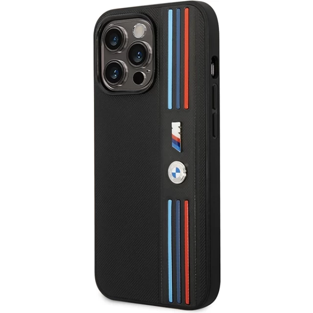 Чехол BMW для iPhone 14 Pro Tricolor M Collection Black (BMHCP14L22PPMK)