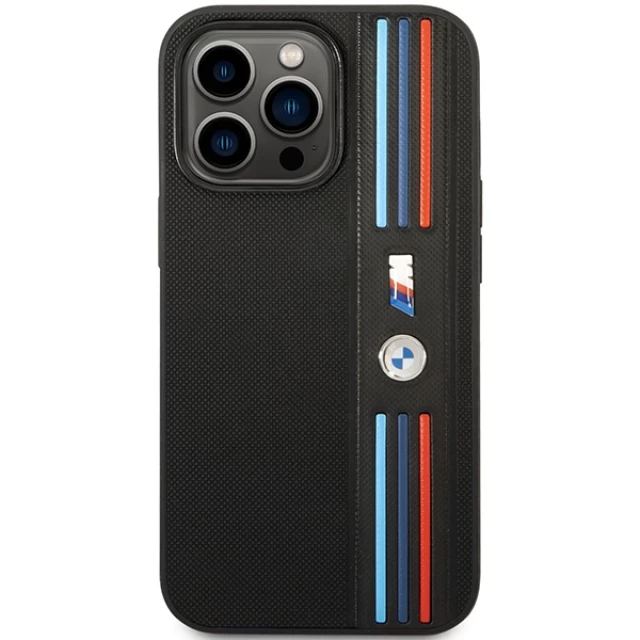 Чохол BMW для iPhone 14 Pro Tricolor M Collection Black (BMHCP14L22PPMK)