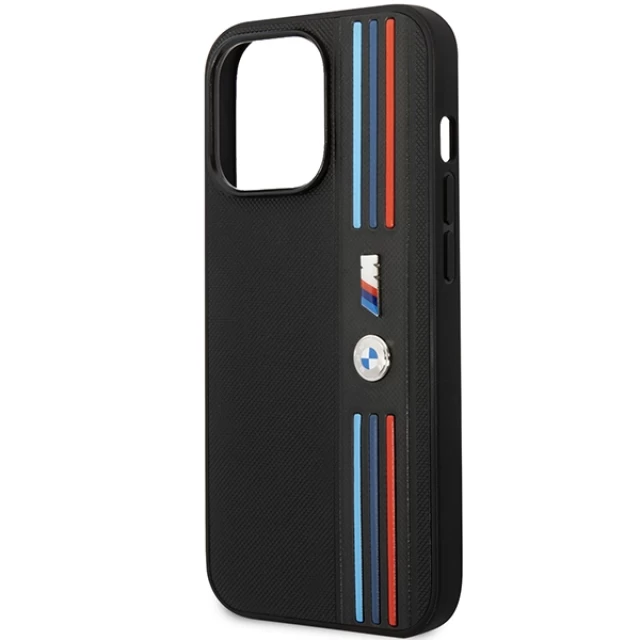 Чехол BMW для iPhone 14 Pro Tricolor M Collection Black (BMHCP14L22PPMK)