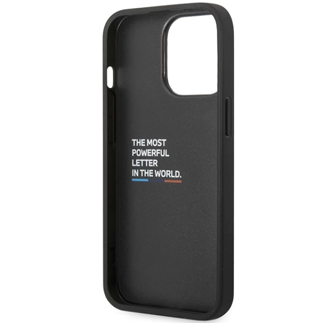 Чохол BMW для iPhone 14 Pro Tricolor M Collection Black (BMHCP14L22PPMK)