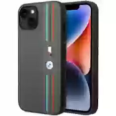 Чехол BMW для iPhone 14 Tricolor M Collection Grey (BMHCP14S22PPMA)