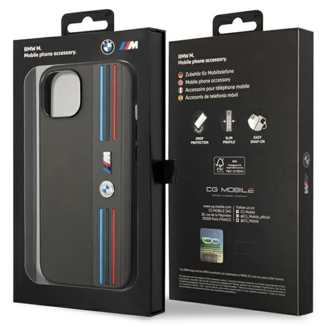 Чохол BMW для iPhone 14 Plus Tricolor M Collection Grey (BMHCP14M22PPMA)