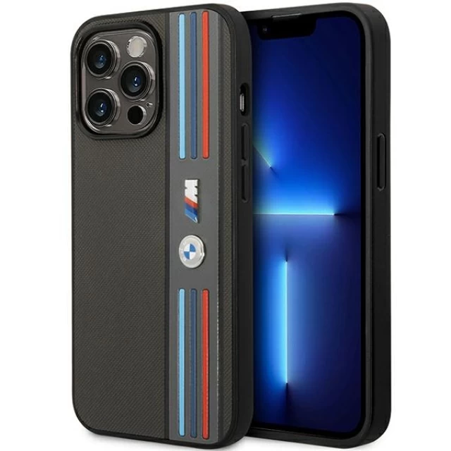 Чохол BMW для iPhone 14 Pro Tricolor M Collection Grey (BMHCP14L22PPMA)