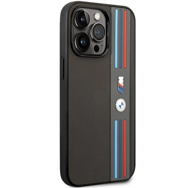 Чехол BMW для iPhone 14 Pro Tricolor M Collection Grey (BMHCP14L22PPMA)