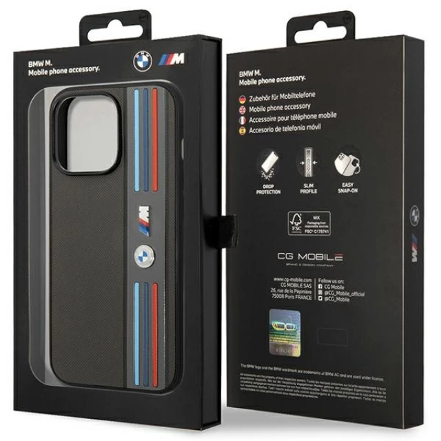 Чехол BMW для iPhone 14 Pro Tricolor M Collection Grey (BMHCP14L22PPMA)