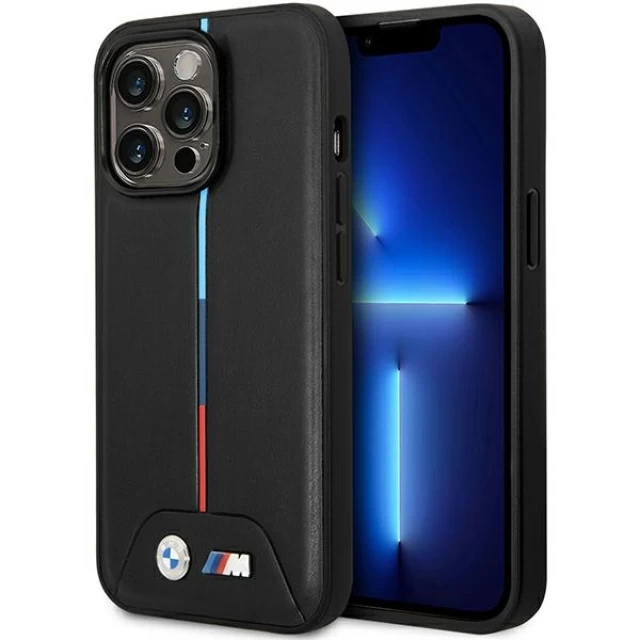 Чохол BMW для iPhone 14 Pro Quilted Tricolor Black (BMHCP14L22PVTK)