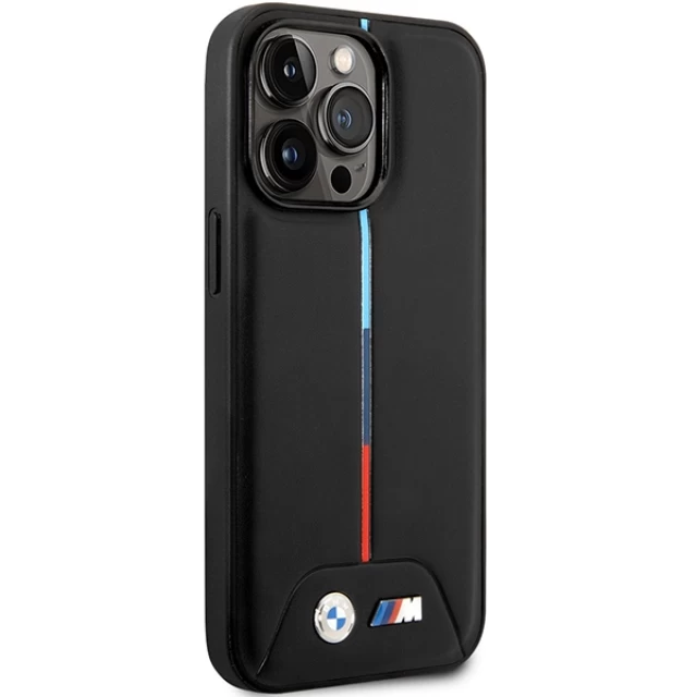 Чохол BMW для iPhone 14 Pro Quilted Tricolor Black (BMHCP14L22PVTK)