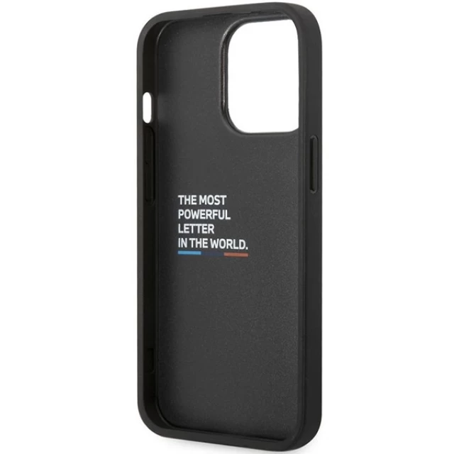 Чехол BMW для iPhone 14 Pro Quilted Tricolor Black (BMHCP14L22PVTK)