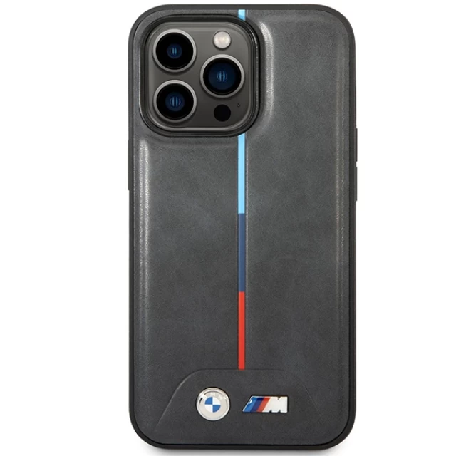 Чехол BMW для iPhone 14 Pro Quilted Tricolor Grey (BMHCP14L22PVTA)