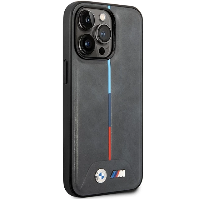 Чехол BMW для iPhone 14 Pro Quilted Tricolor Grey (BMHCP14L22PVTA)