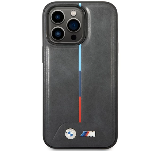 Чохол BMW для iPhone 14 Pro Max Quilted Tricolor Grey (BMHCP14X22PVTA)