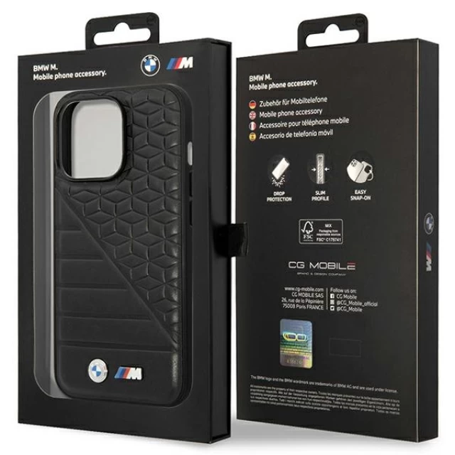 Чехол BMW для iPhone 14 Pro Bi Pattern Black (BMHCP14L22PMGK)