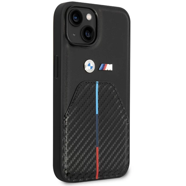 Чохол BMW Stamped Tricolor Stripe для iPhone 14 Black (BMHCP14S22NSTB)