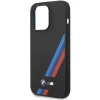 Чохол BMW для iPhone 14 Pro Silicone Slanted Sttripes Black (BMHCP14L22SOTK)