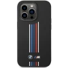 Чохол BMW для iPhone 14 Pro Max Silicone Vertical Tricolor Lines Black (BMHCP14X22SWTK)