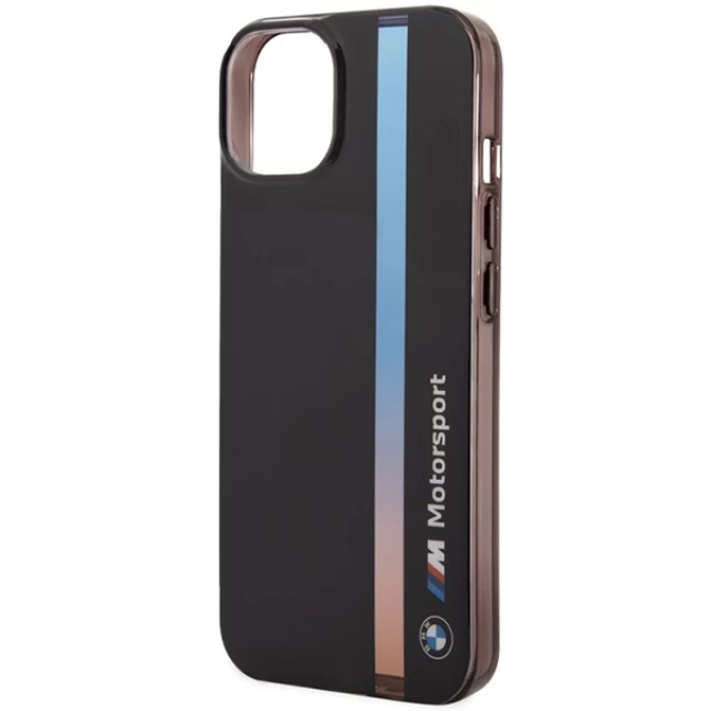 Чехол BMW IML Tricolor Stripe для iPhone 14 Black (BMHCP14S22HVGV)