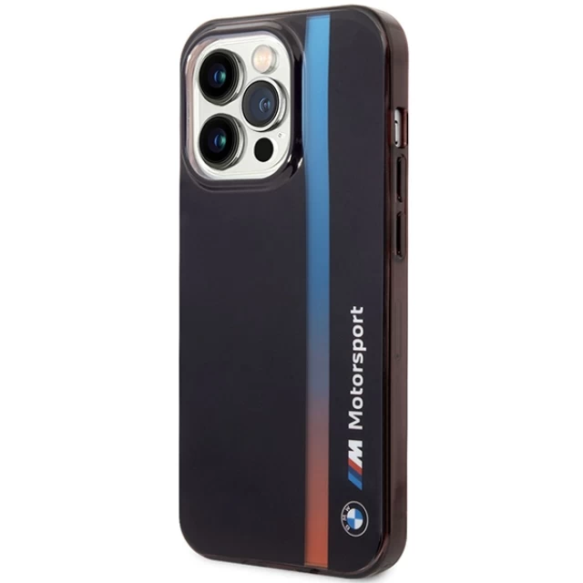 Чехол BMW IML Tricolor Stripe для iPhone 14 Pro Max Black (BMHCP14X22HVGV)