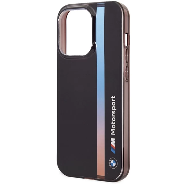 Чохол BMW IML Tricolor Stripe для iPhone 14 Pro Max Black (BMHCP14X22HVGV)