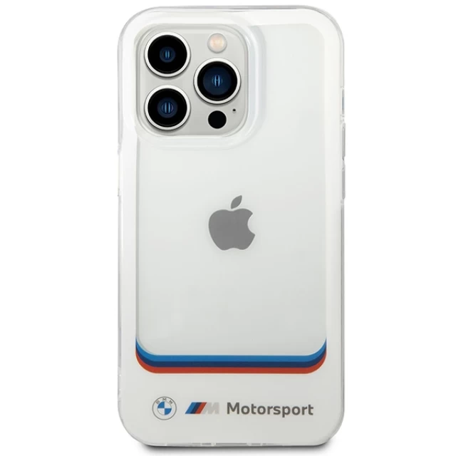 Чохол BMW для iPhone 14 Pro Transparent Center White (BMHCP14L22HMCH)