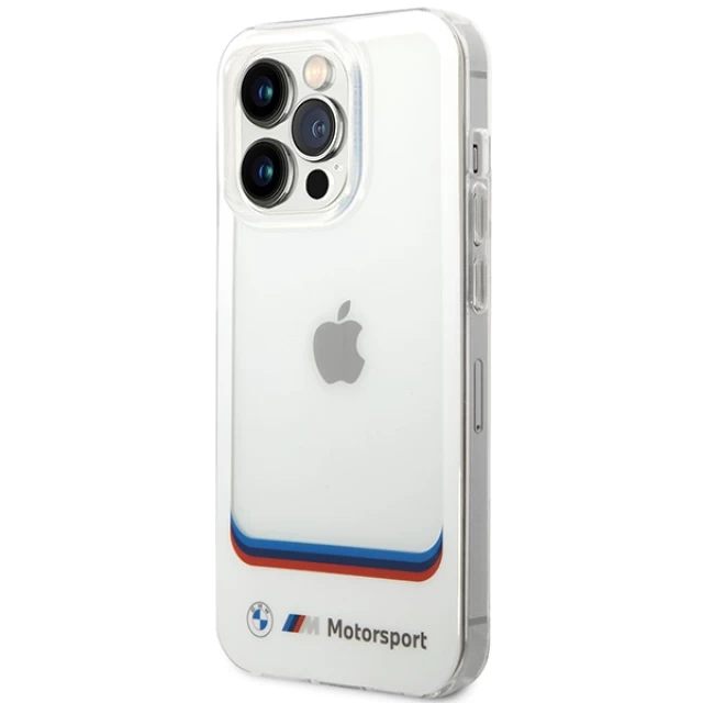 Чехол BMW для iPhone 14 Pro Max Transparent Center White (BMHCP14X22HMCH)