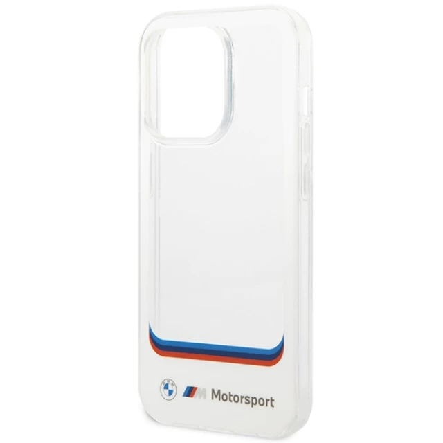 Чехол BMW для iPhone 14 Pro Max Transparent Center White (BMHCP14X22HMCH)