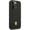 Чохол Ferrari Silicone Metal Logo для iPhone 14 Pro Black with Magsafe (FESSIHMP14LBK)