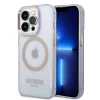 Чехол Guess Gold Outline Translucent для iPhone 14 Pro Max Purple with MagSafe (GUHMP14XHTCMU)