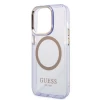 Чохол Guess Gold Outline Translucent для iPhone 14 Pro Max Purple with MagSafe (GUHMP14XHTCMU)