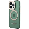 Чохол Guess Gold Outline Translucent для iPhone 14 Pro Khaki with MagSafe (GUHMP14LHTCMA)