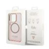 Чехол Guess Gold Outline Translucent для iPhone 14 Pro Pink with MagSafe (GUHMP14LHTCMP)