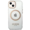 Чохол Guess Metal Outline для iPhone 14 Gold with MagSafe (GUHMP14SHTRMD)