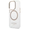 Чехол Guess Metal Outline для iPhone 14 Pro Max Gold with MagSafe (GUHMP14XHTRMD)