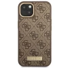 Чохол Guess 4G Logo Plate для iPhone 14 Brown with MagSafe (GUHMP14SU4GPRW)