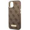 Чохол Guess 4G Logo Plate для iPhone 14 Brown with MagSafe (GUHMP14SU4GPRW)