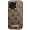 Чохол Guess 4G Logo Plate для iPhone 14 Pro Brown with MagSafe (GUHMP14LU4GPRW)